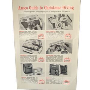 Vintage 1960 Ansco Guide to Christmas Giving Ad Advertisment